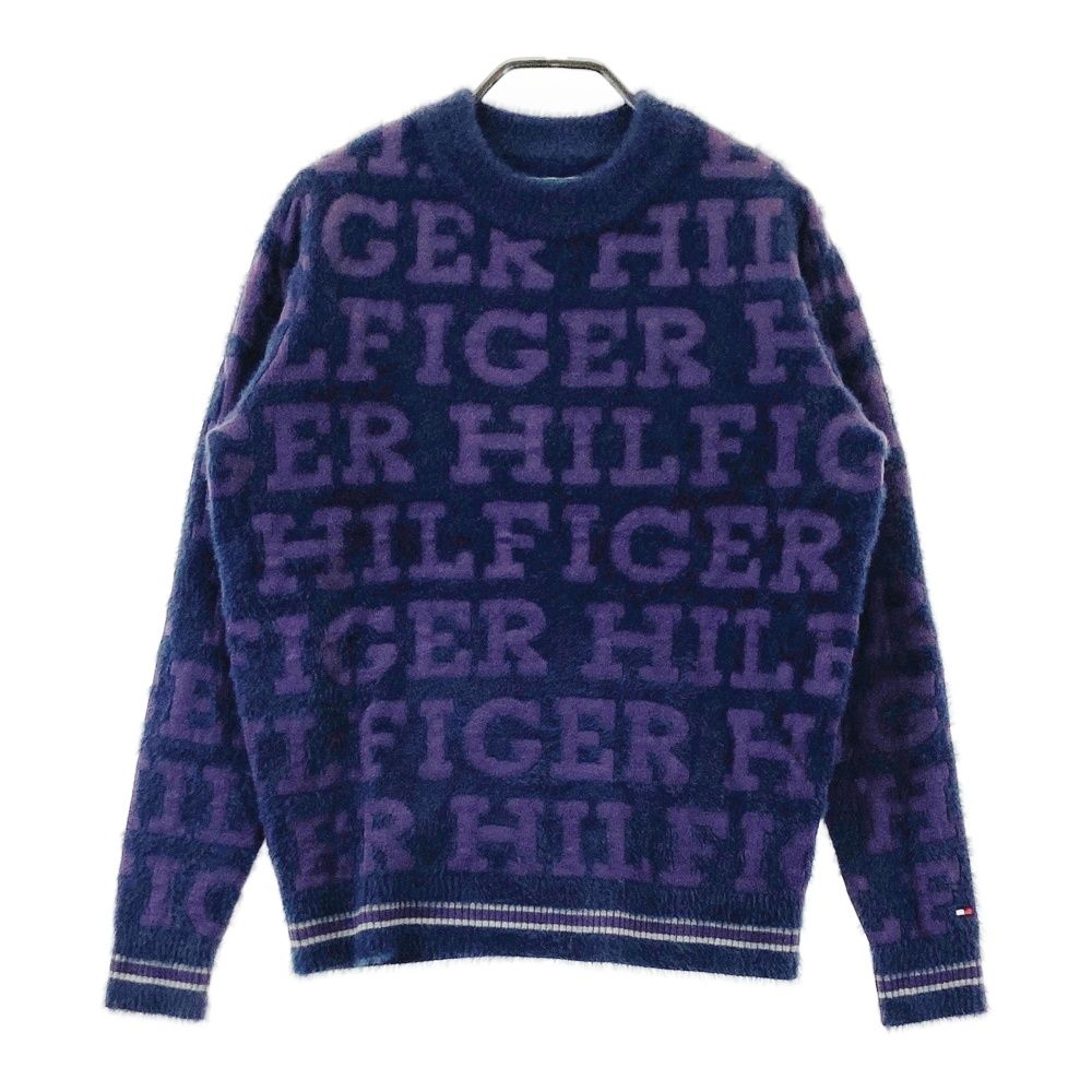 新品 トミーヒルフィガー ゴルフ ニット セーター ビッグロゴ 総柄 レディース サイズ：S TOMMY HILFIGER GOLF トミー ヒルフィガーゴルフ 長袖