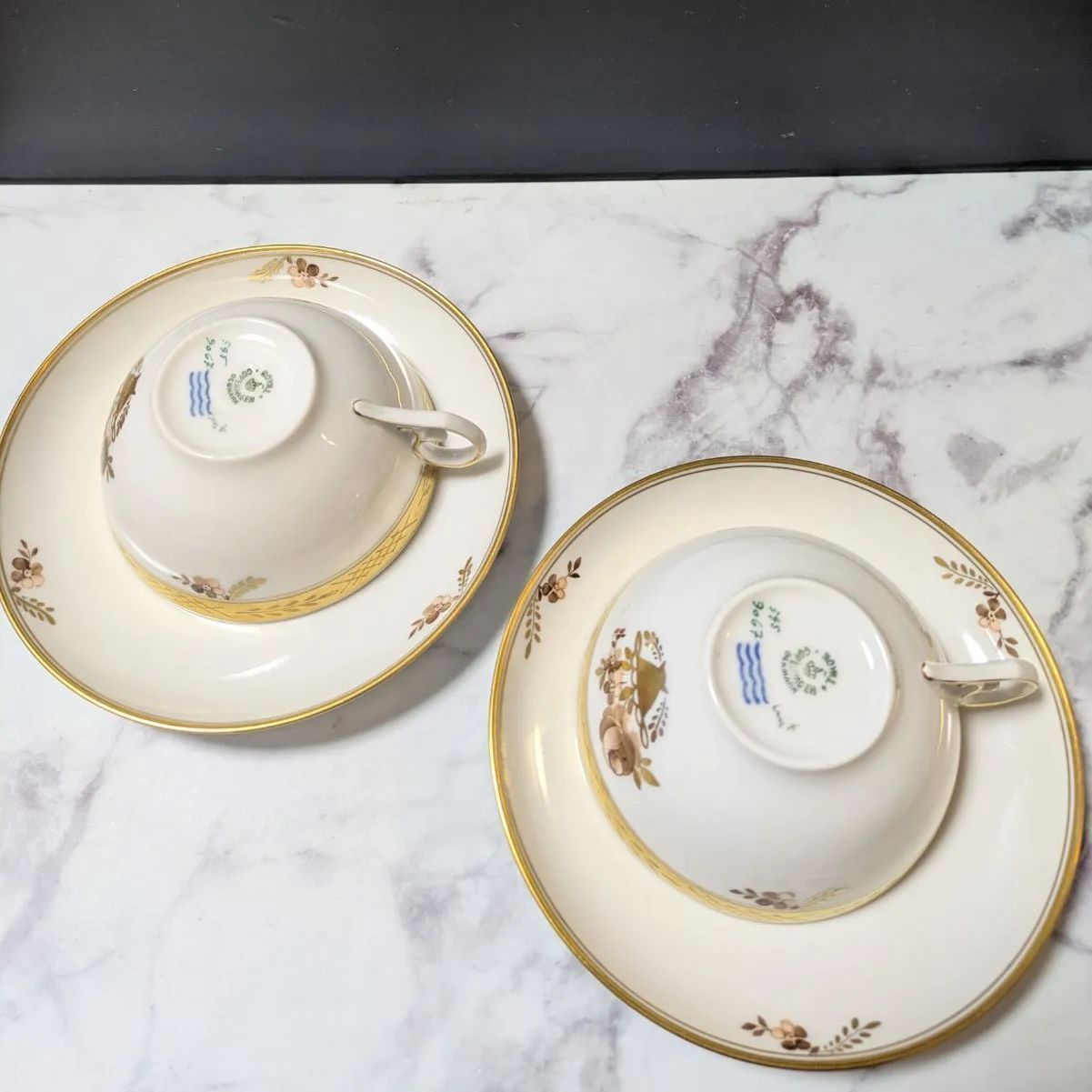 美品 ロイヤルコペンハーゲン ゴールデンバスケット ブラウンローズ