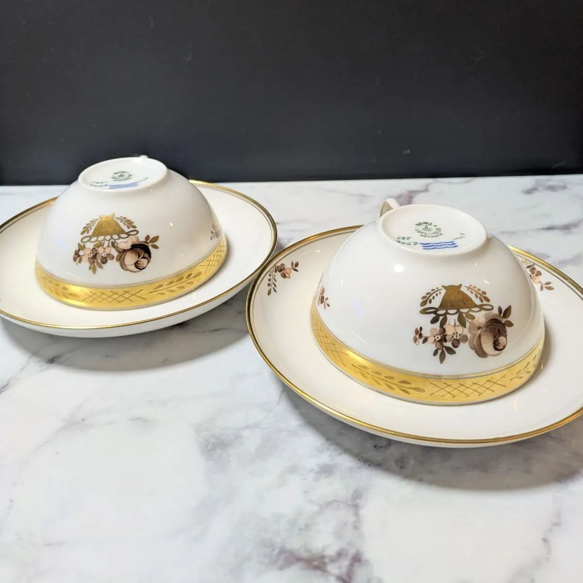 美品 ロイヤルコペンハーゲン ゴールデンバスケット ブラウンローズ