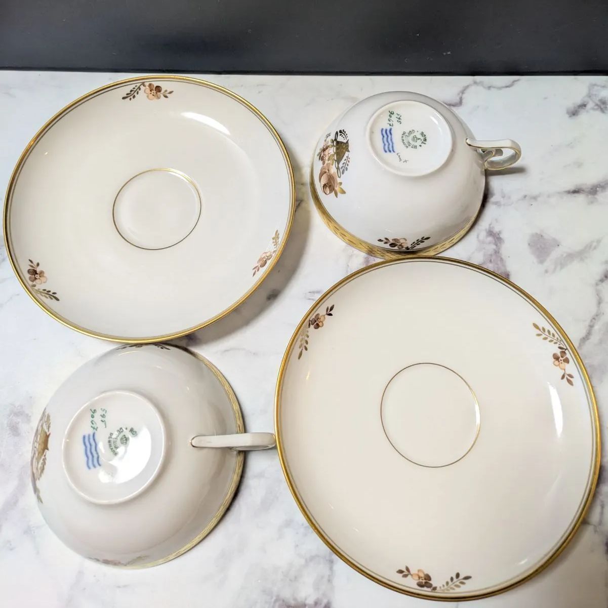 美品 ロイヤルコペンハーゲン ゴールデンバスケット ブラウンローズ