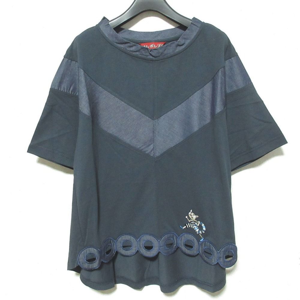 未使用 OLLEBOREBLA オレボレブラ アルベロベロ ぶたさん刺繍 デニム地