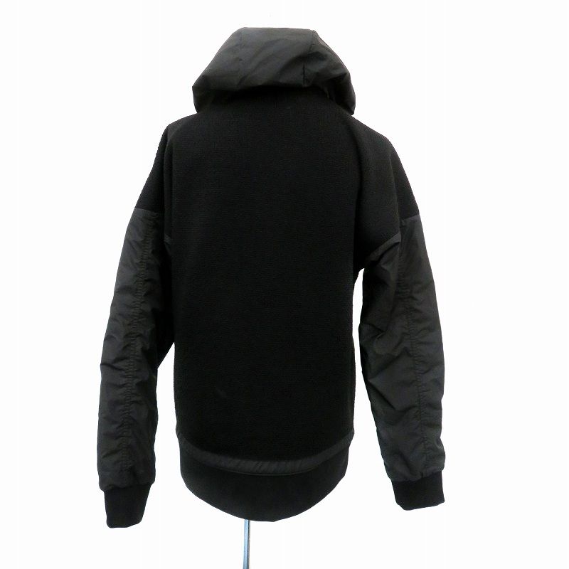 adidas フード付きジャケット 黒 アディダス adidas ブルゾンジャケット ミドル丈 フード付き 切替 S 黒