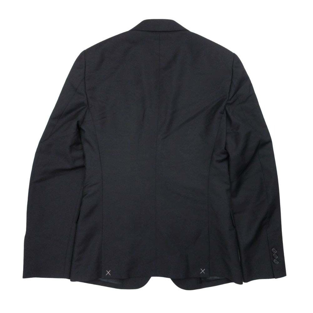 15 aw Alexander McQueen アレキサンダーマックイーン モヘヤブレンド テーラードジャケット ブレザー 44 黒 ブラック メンズ 古着