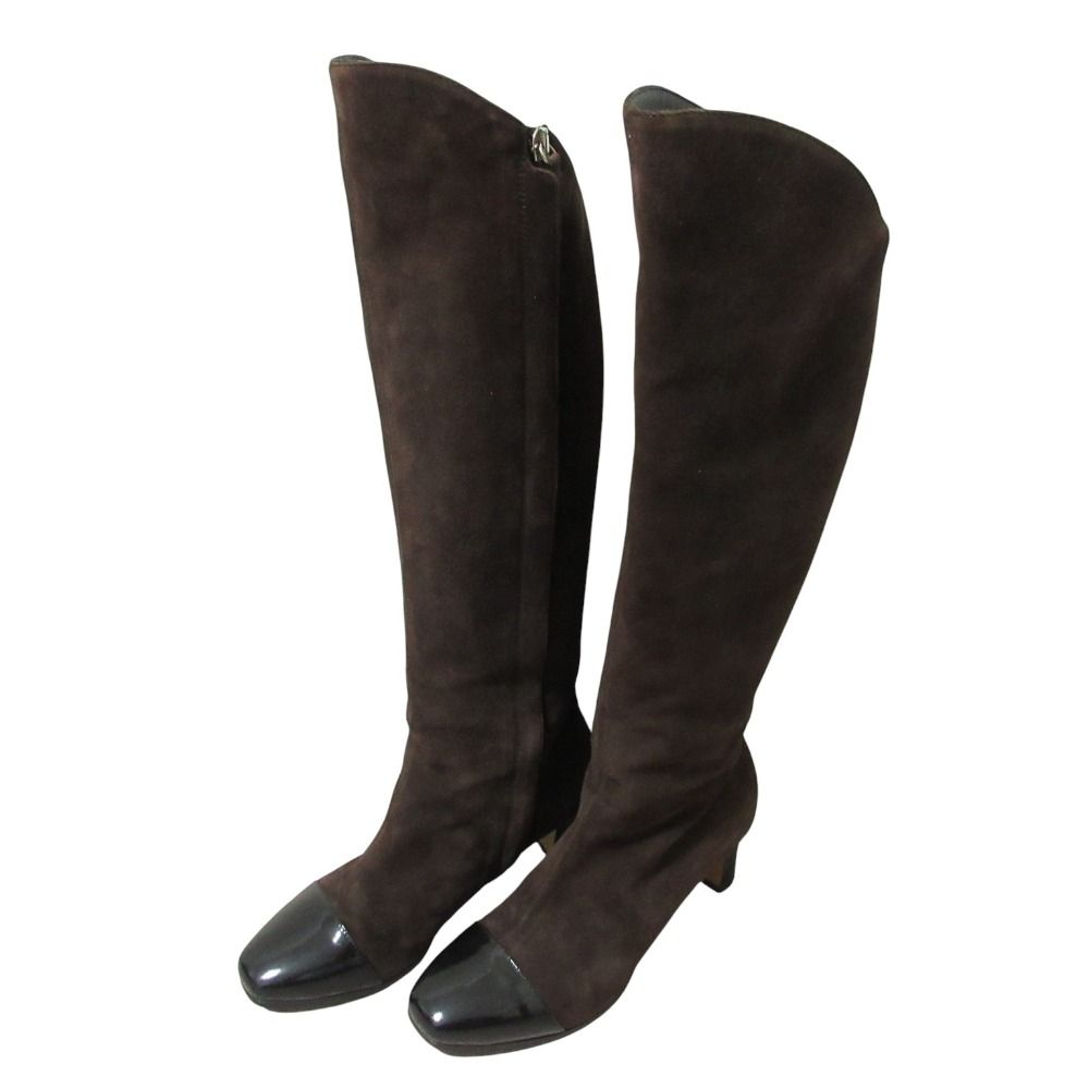 Max Mara マックスマーラ スエード ロングブーツ サイズ37 約23.5 cm ブラウン レディース 古着