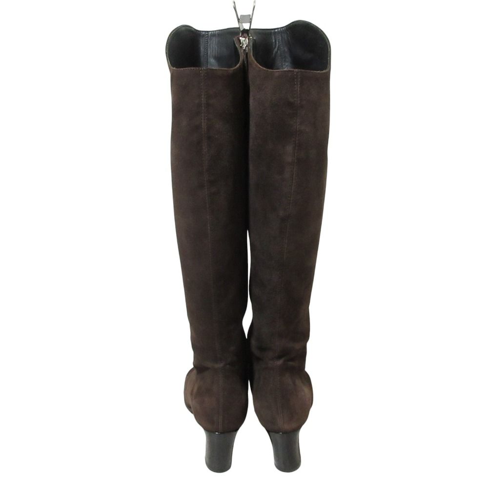 Max Mara マックスマーラ スエード ロングブーツ サイズ37 約23.5 cm ブラウン レディース 古着