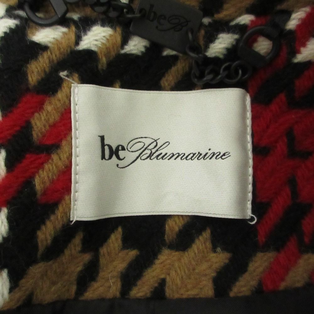 美品 Be Blumarine ビーブルマリン チェックツイード チェスターコート