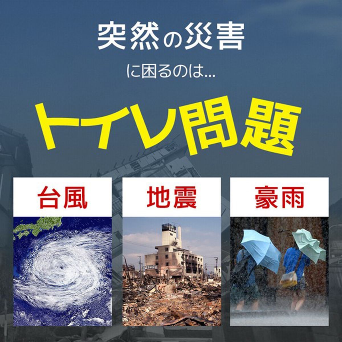 非常用トイレ 簡易トイレ 災害用トイレ 凝固剤 防災 トイレ 90回分 防災士監修 防災グッズ 非常用 災害用 備蓄 地震 断水 携帯トイレ 簡易 携帯 アウトドア キャンプ 半永久保存 吸水ポリマー シートタイプ ドライブ