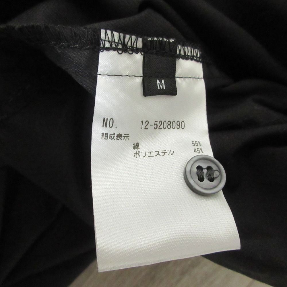 美品 25AW PLST HARUNOBUMURATA プラステ ハルノブムラタ コットンブレンド ハーフスリーブシャツ ブラウス M ブラック レディース 古着 中古 USED PLST（プラステ） 良品 25AW PLST HARUNOBUMURATA ハルノブムラタ