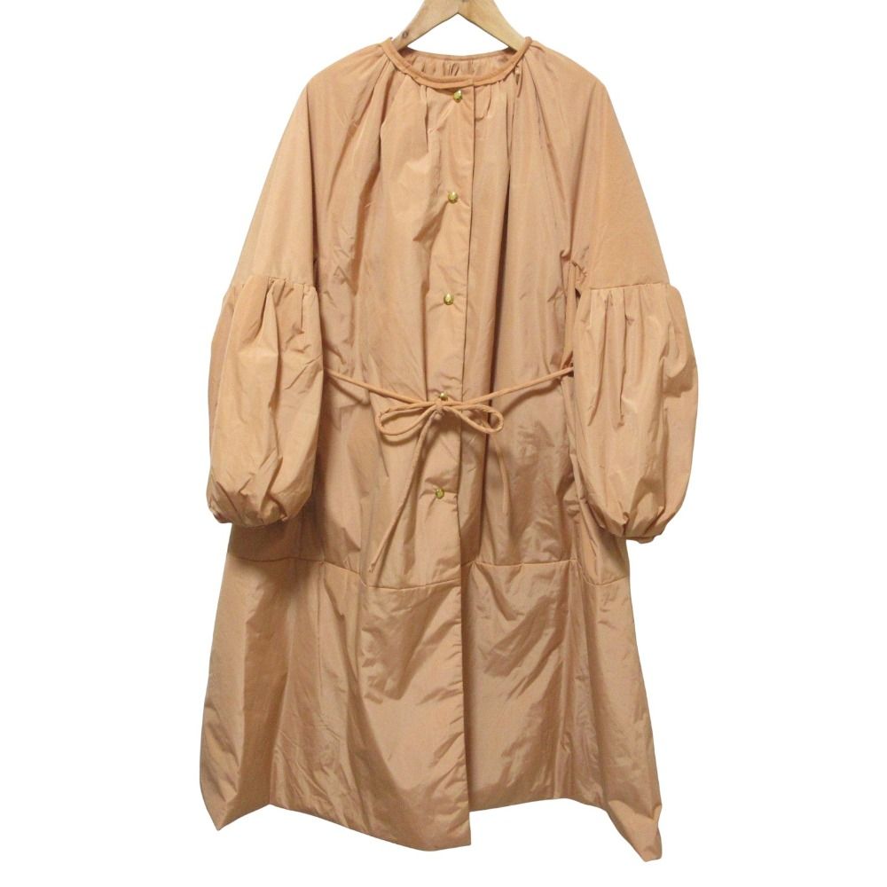 DRAWER ドゥロワー タフタギャザースリーブコート ノー コート サイズ38 オレンジクリーム レディース 古着