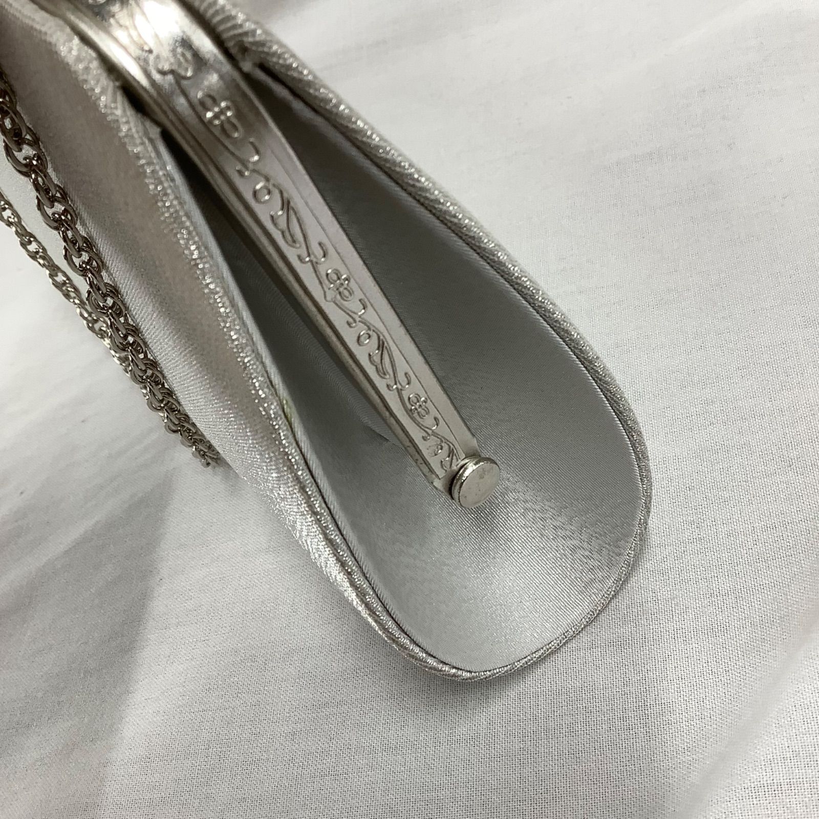 和装用バッグ きものの錦 クラッチバッグ シルバー セレモニー 結婚式