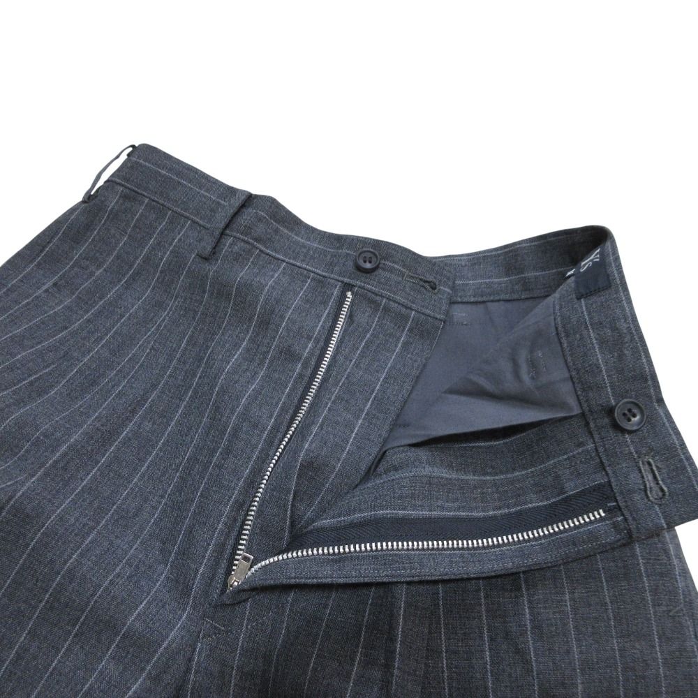 美品 Y's ヨウジヤマモト ウールストライプ スラックスパンツ YB-P01