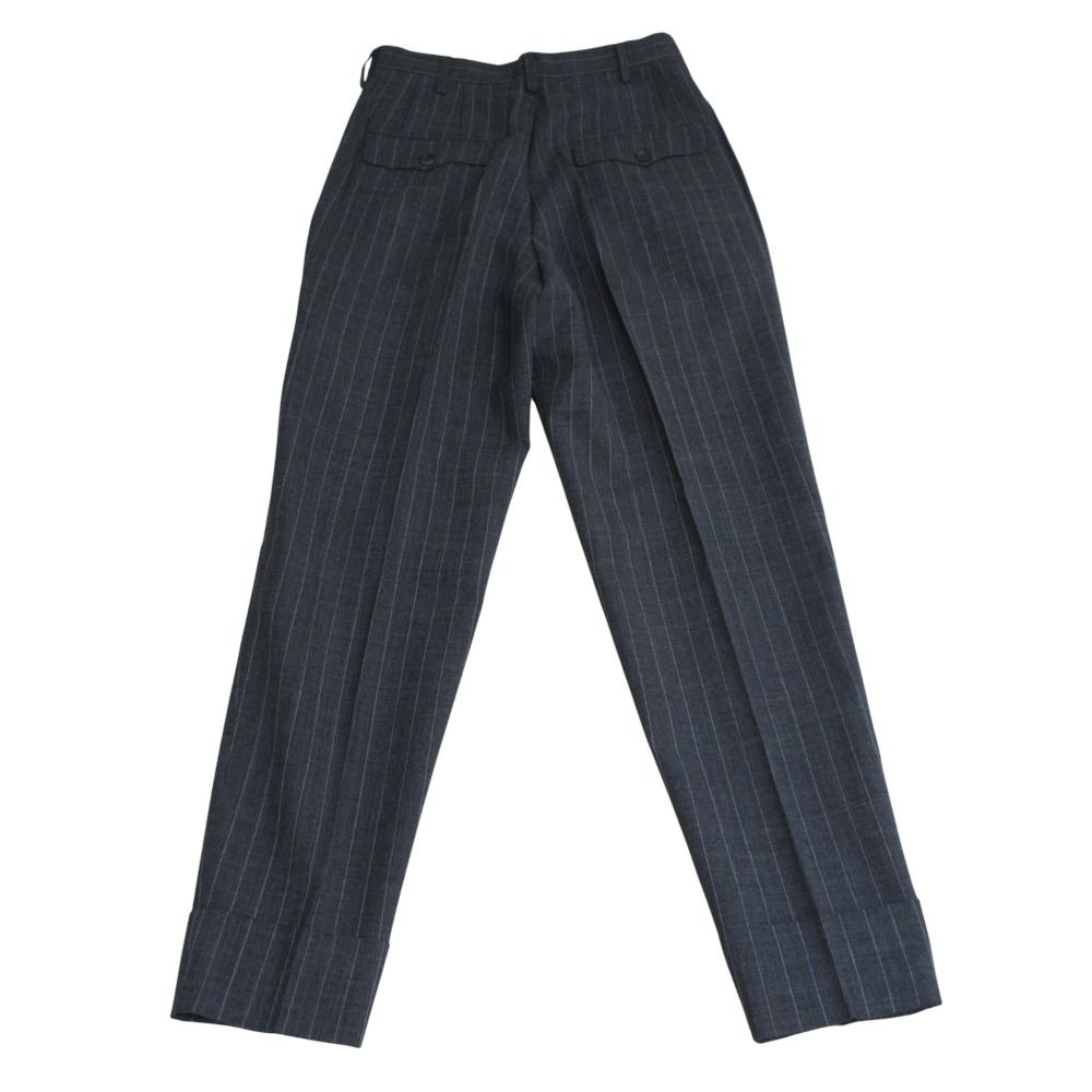 美品 Y's ヨウジヤマモト ウールストライプ スラックスパンツ YB-P01