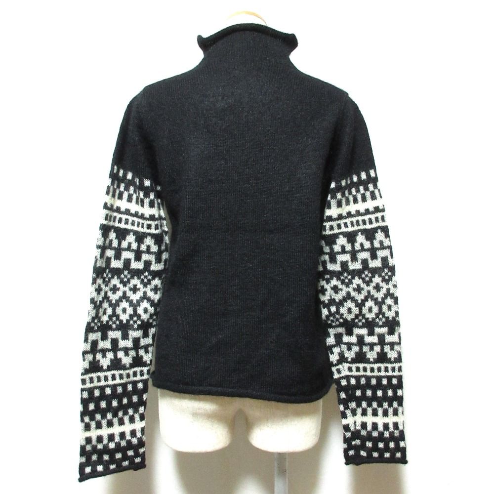 90s　Y's　ワイズ　ヨウジヤマモト　厚手　ウールリブニットセーター　美品 美品 80-90's Y's ヨウジヤマモト ウール タートルニットセーター