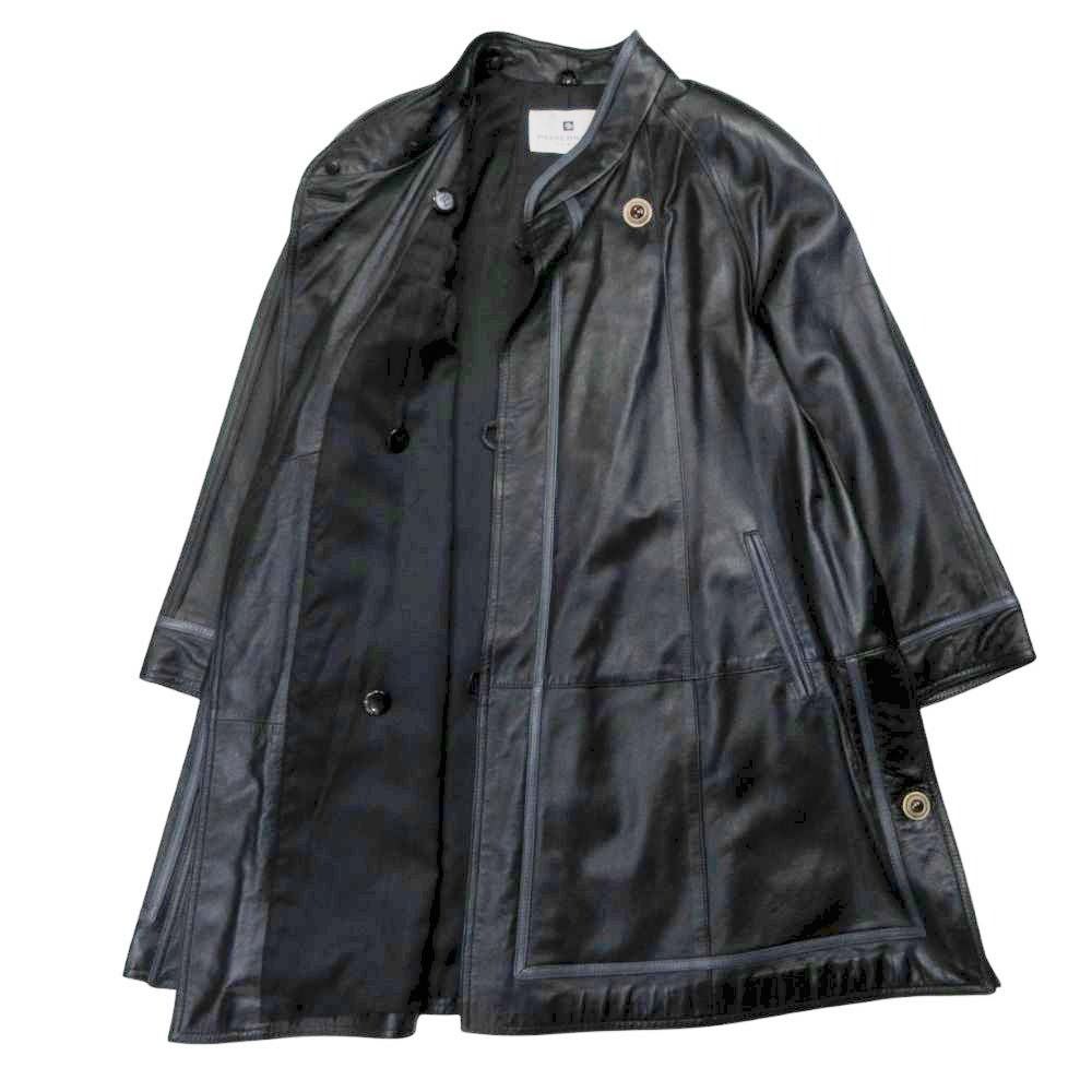 美品✨ピエールバルマン　ラムレザー　ジャケット　コート　ブラック 良品 vintage PIERRE BALMAIN ピエールバルマン ラムレザー コート