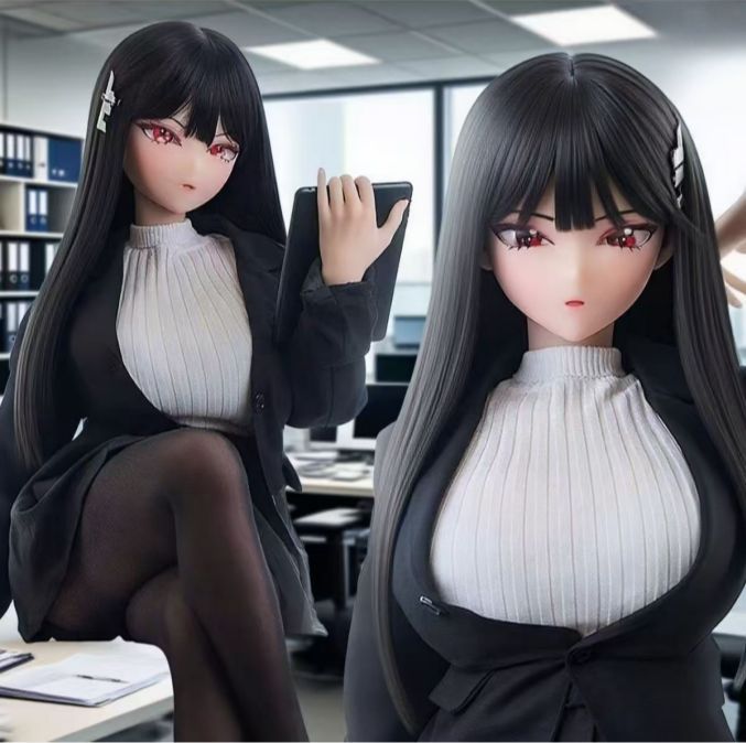 八重神子やえみこ 二次元風 魔族人形 お人形遊び カスタムドール 人形本体 TPE 素材 等身大 フィギュア BJD ドール 68 cm