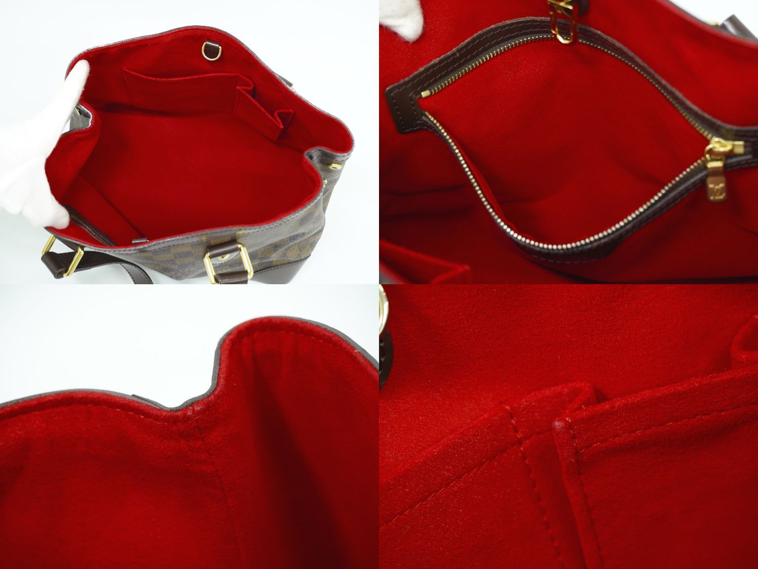 本物 ルイヴィトン LOUIS VUITTON LV ハムステッド PM ダミエ エベヌ