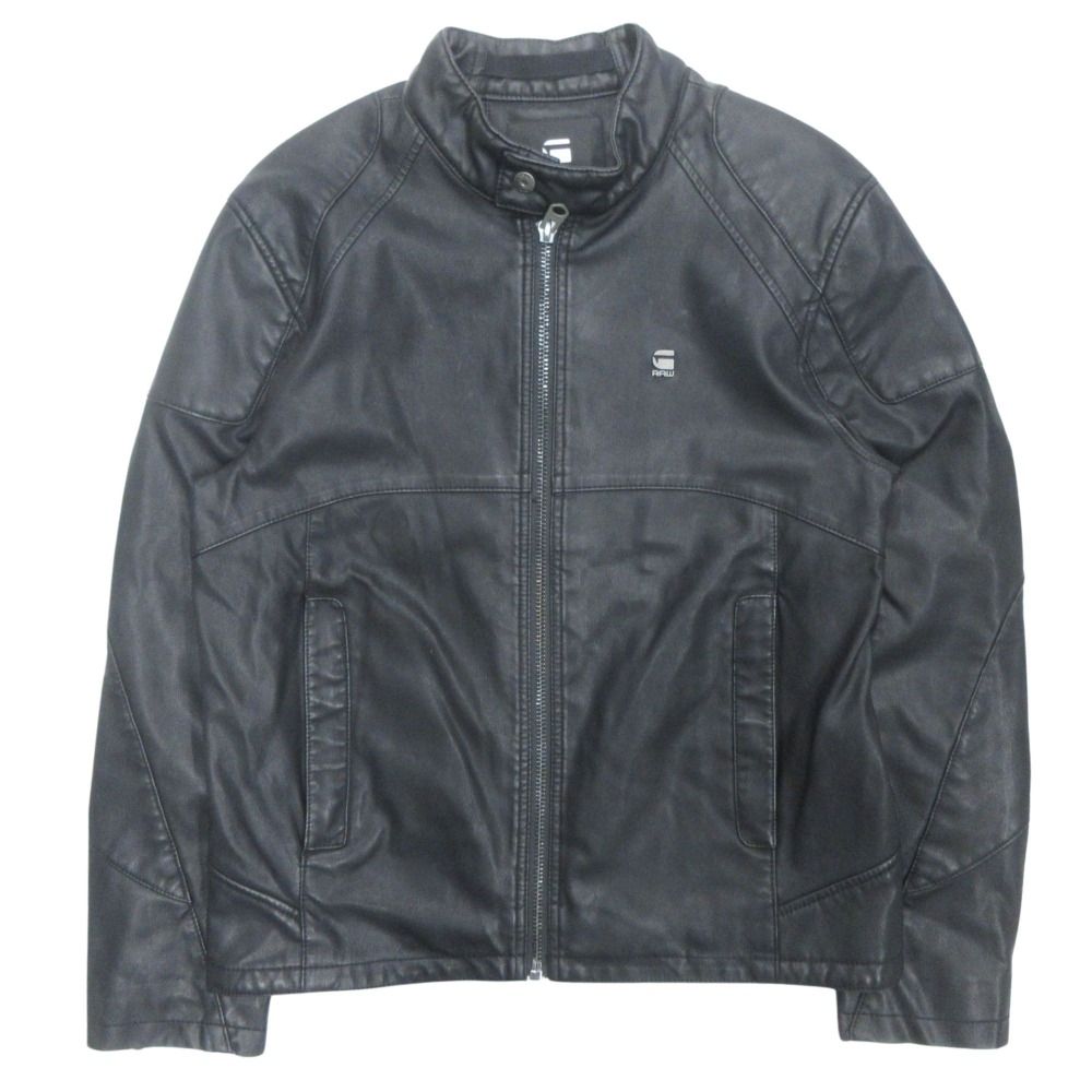 良品 G-STAR RAW ジースターロウ シングル ライダース ジャケット