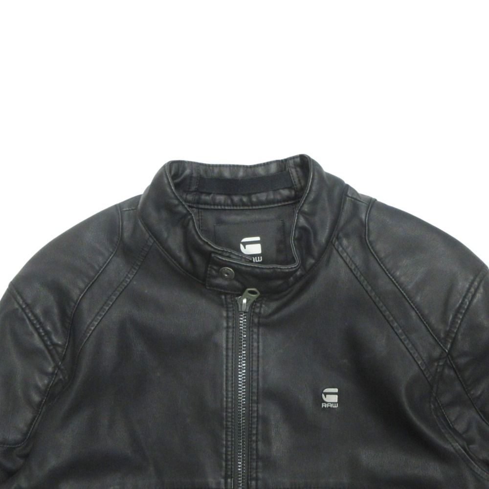 良品 G-STAR RAW ジースターロウ シングル ライダース ジャケット