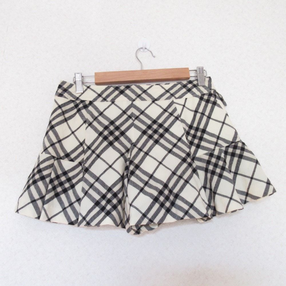 美品 BURBERRY BLUE LABEL バーバリーブルーレーベル チェック フレア