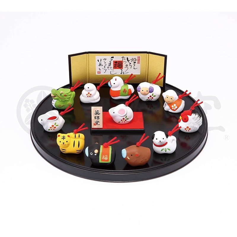 錦彩招福寿々十二支飾り 土鈴 高さ各2 5～3 5 横巾各3～4 奥行各2 干支商品 0