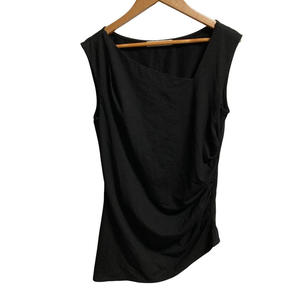 25 SS Alunc アルン ピンキーアンドダイアン アシンメトリーネックカットソートップス サイズ38 ブラック レディース 古着