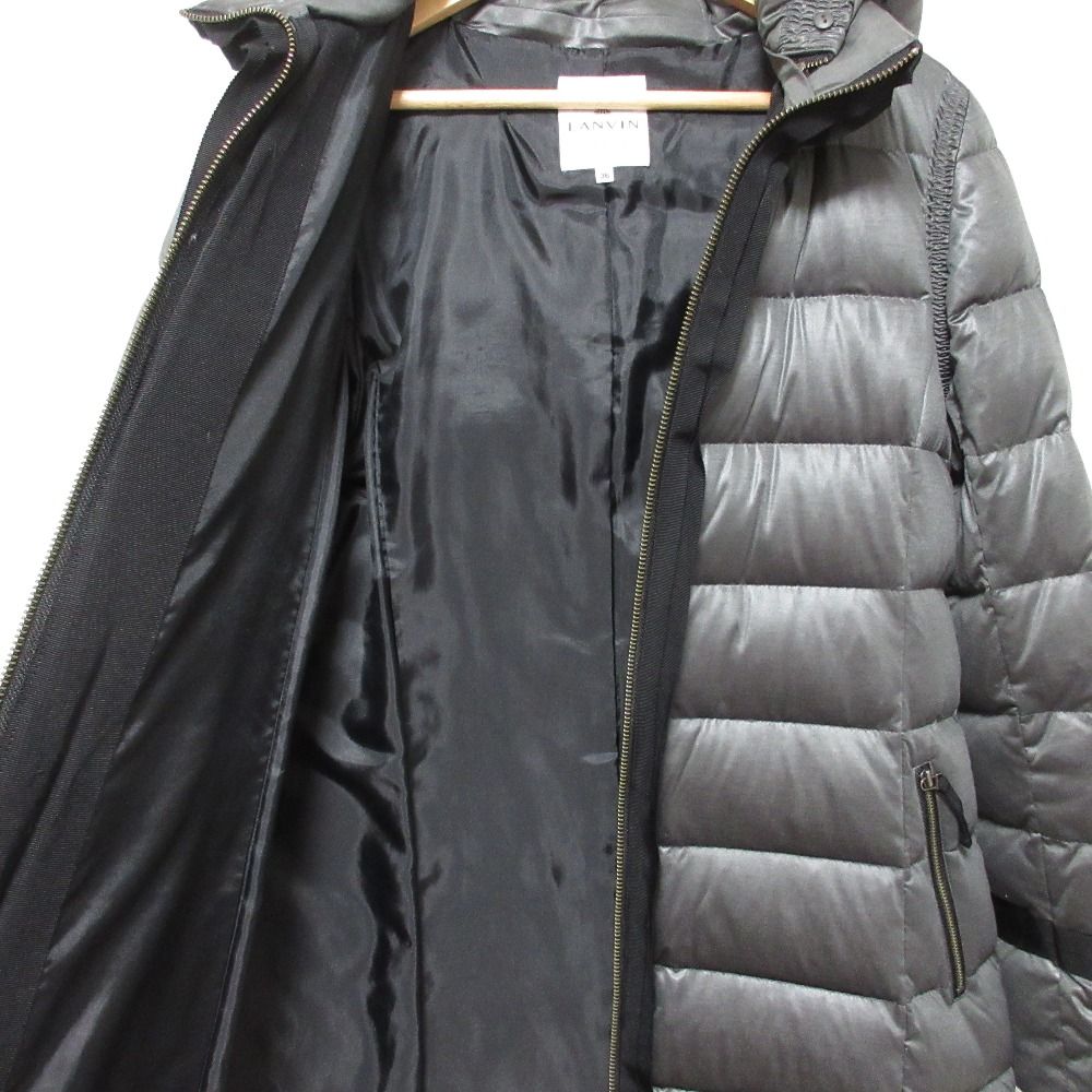 良品 LANVIN en Bleu ランバンオンブルー フーデッド ダウンコート