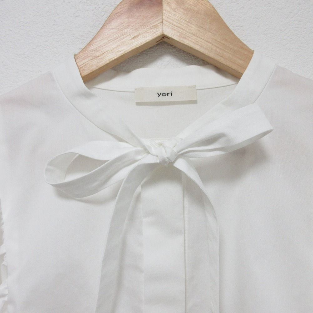 yori ヨリ リボンパフスリーブブラウス 長袖 シャツ YR2121-096AW
