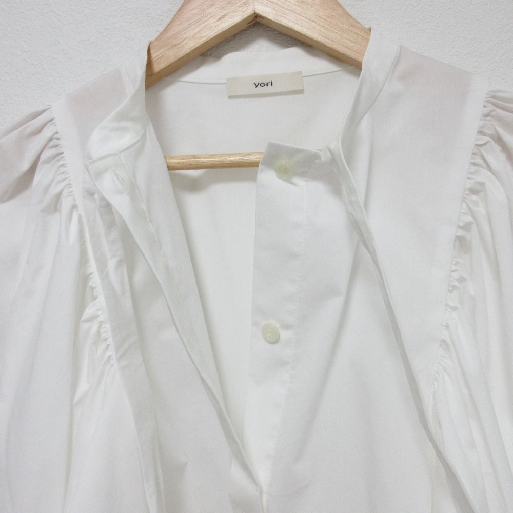 yori ヨリ リボンパフスリーブブラウス 長袖 シャツ YR2121-096AW