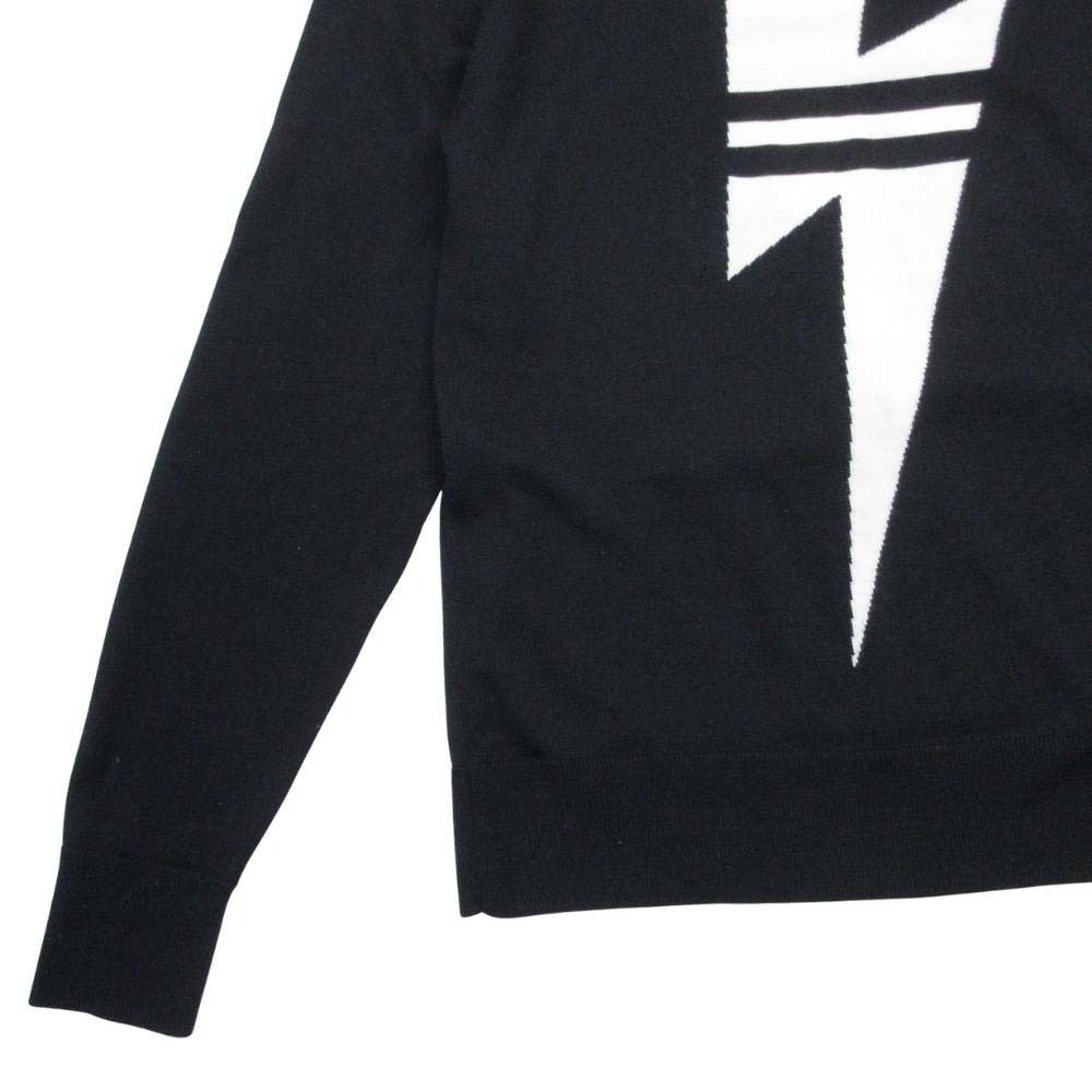 美品】ブラックバイニールバレット-neil barrett-レイヤードニット 