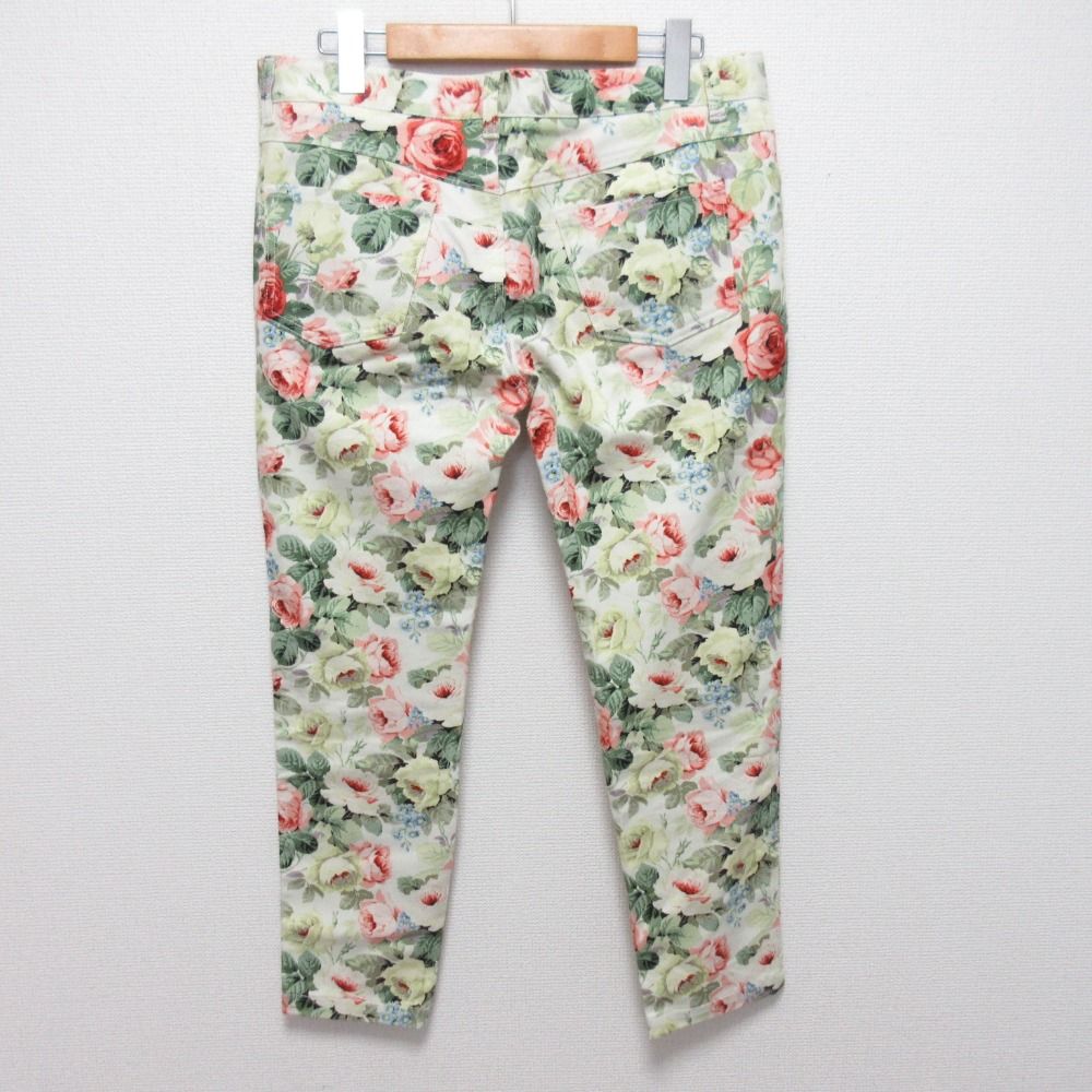 良品 miu miu ミュウミュウ フラワープリント クロップドパンツ サイズ
