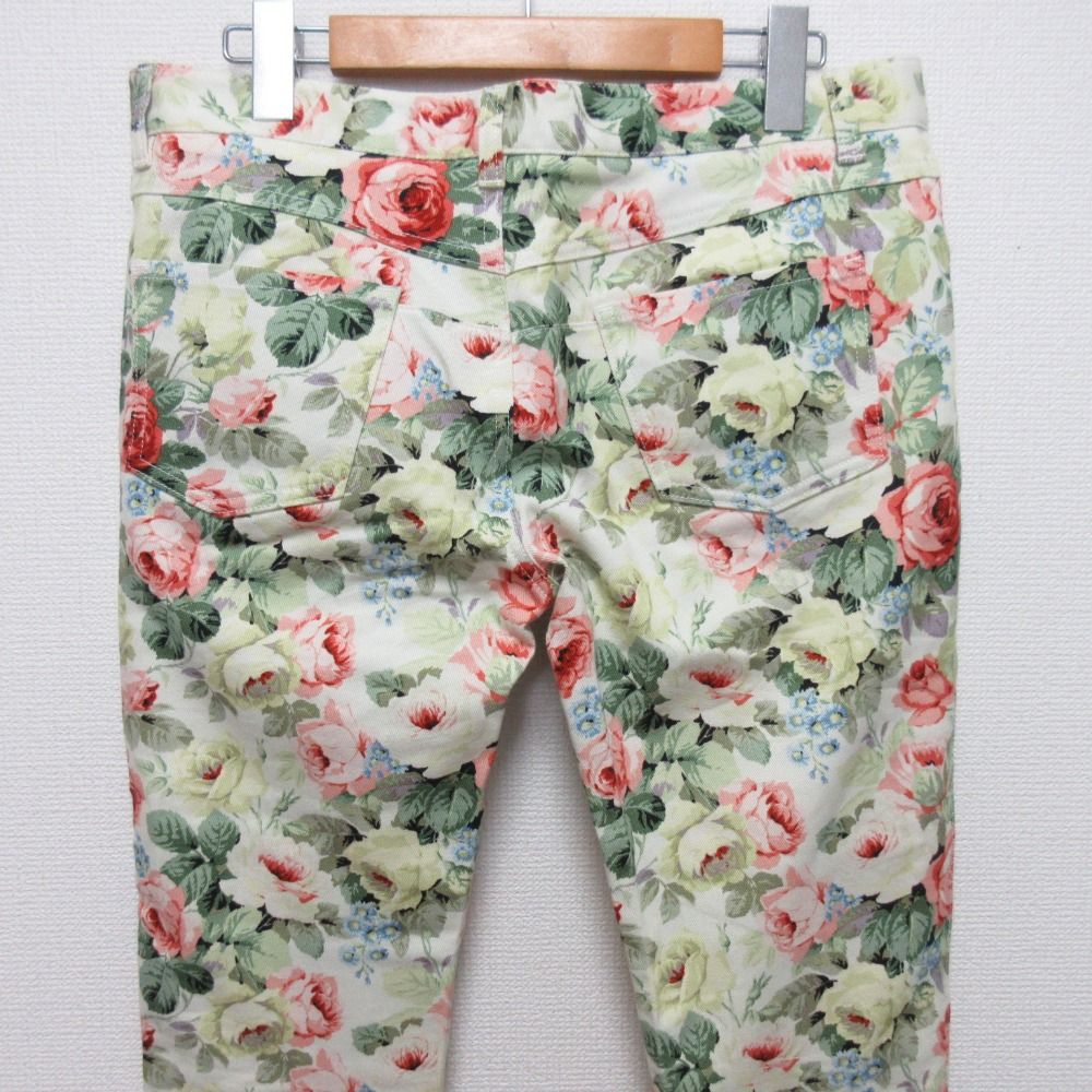 良品 miu miu ミュウミュウ フラワープリント クロップドパンツ サイズ