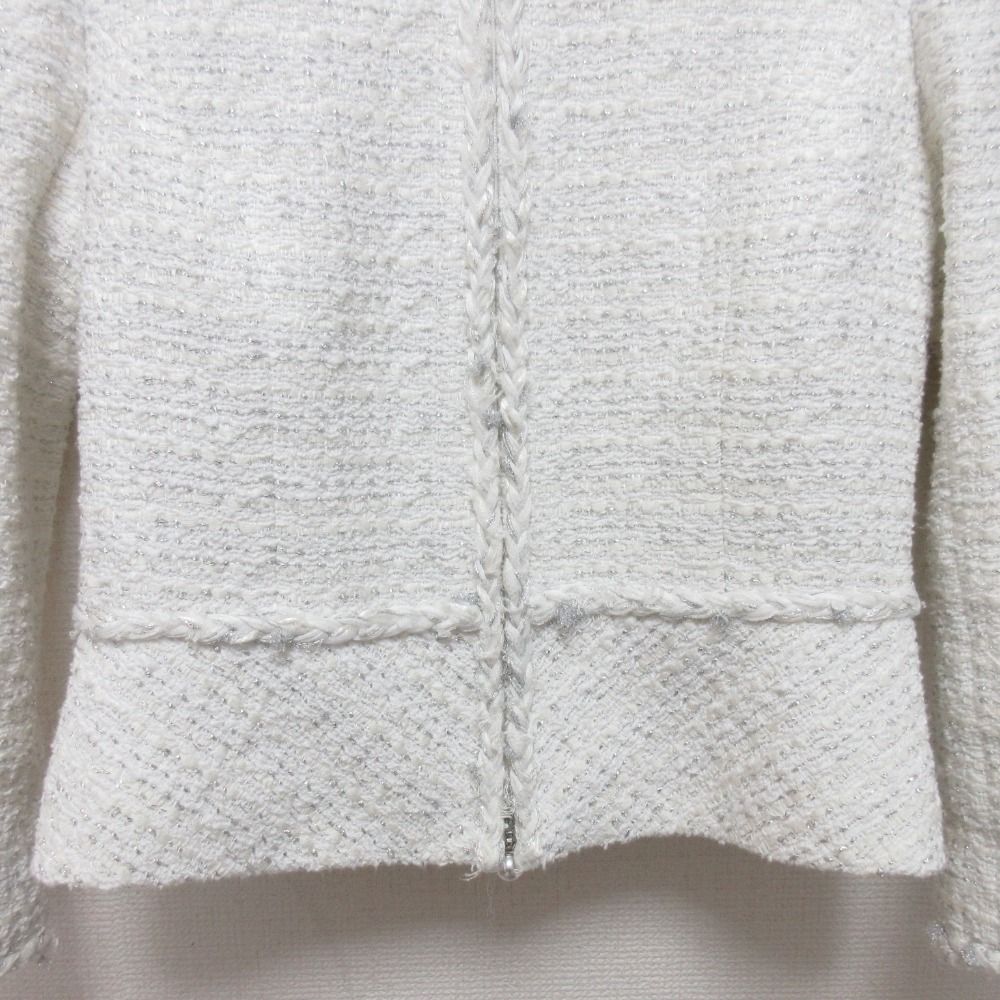 良品 RENE ルネ パールデザイン ノーカラーツイードジャケット 6813320