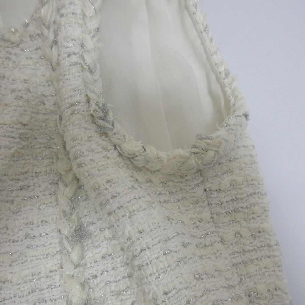 良品 RENE 売れ筋 ルネ パールデザイン ノースリーブツイード  