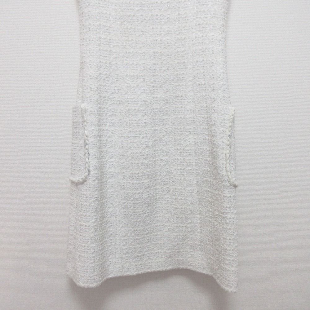 良品 RENE 売れ筋 ルネ パールデザイン ノースリーブツイード  