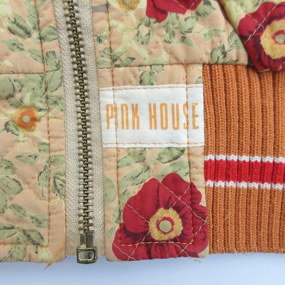 良品 PINKHOUSE ピンクハウス 花柄 キルティング 2WAYブルゾン
