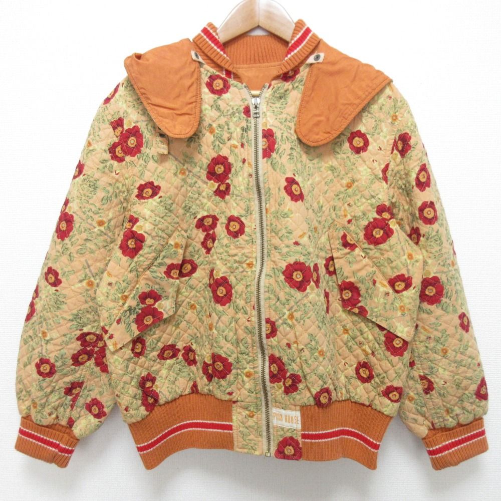 良品 PINKHOUSE ピンクハウス 花柄 キルティング 2WAYブルゾン
