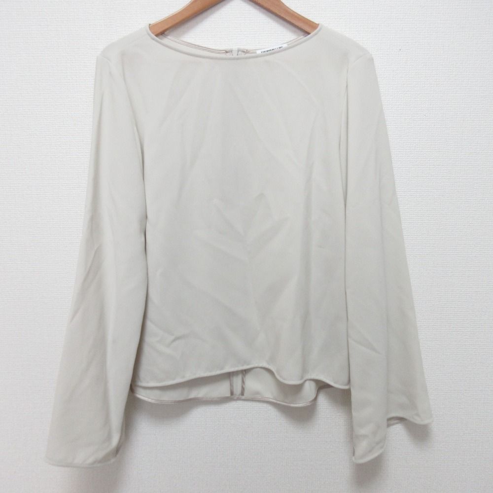 24 SS EVERYDAY I LIKE. エブリデイアイライク ドゥーズィエムクラス Sofia ジップスリーブ ブラウス ベージュ レディース 古着