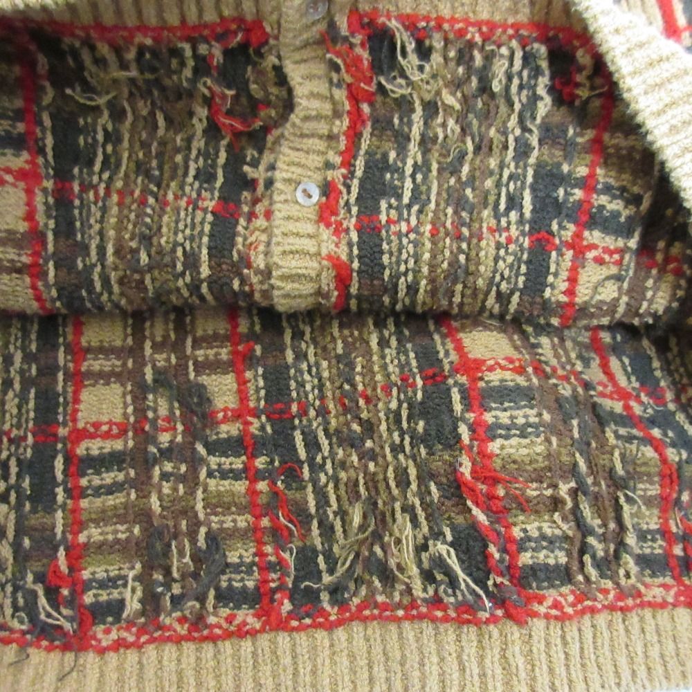  PINKHOUSE ピンクハウス キッズ うさぎモチーフ ニット カーディガン サイズＬ ブラウン ベージュ 古着 カーディガン トップス