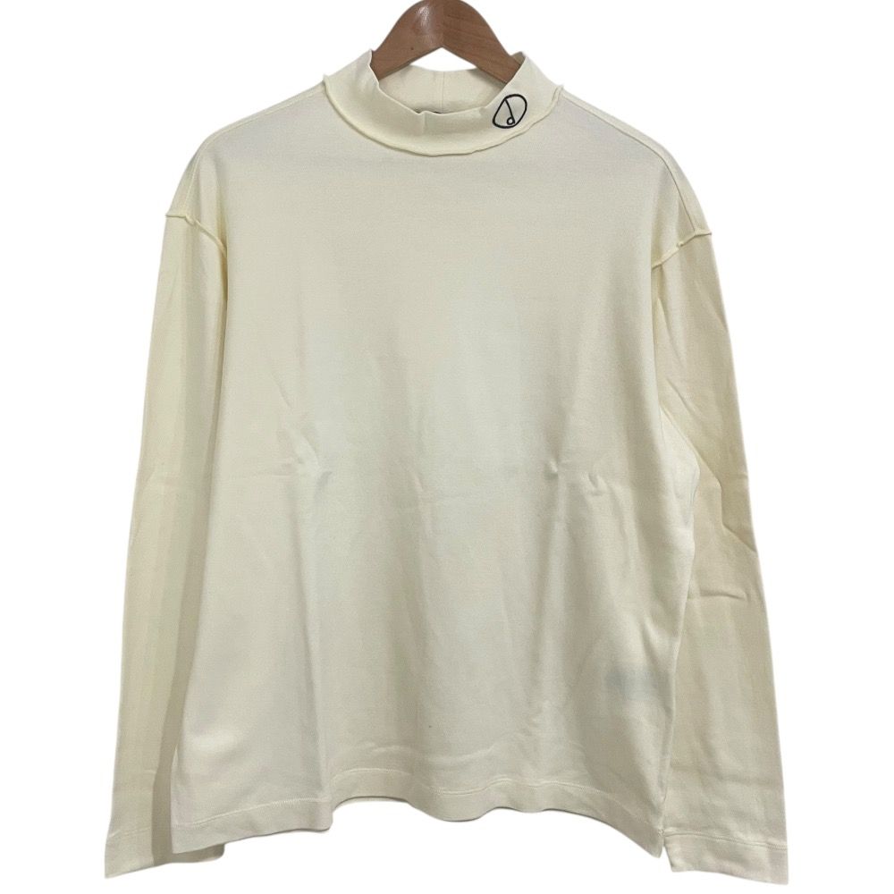 dunhill ダンヒル ストレッチ 長袖 モックネック Tシャツ カットソー M アイボリー メンズ 古着