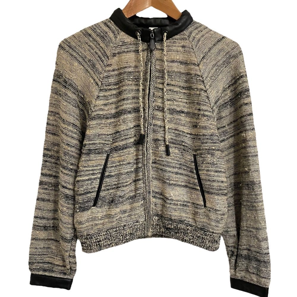 ★HERMES レザー ジャケット ゴルチエ期 カシミヤ ニット スウェード 美品 HERMES エルメス ゴルチエ期 カシミヤブレンド ニットジャケット