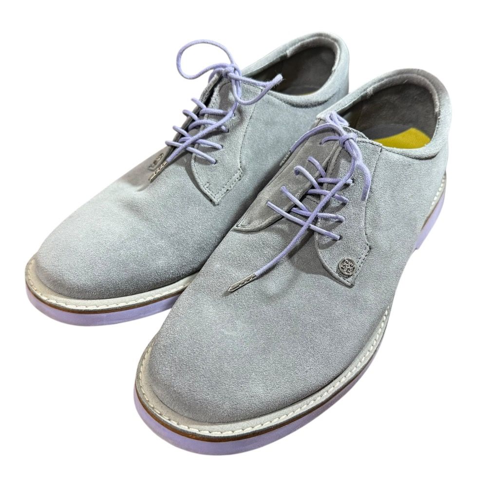 美品 G/FORE ジーフォア スエード ゴルフシューズ サイズ9.5 26.5cm相当 グレー メンズ 古着  USED