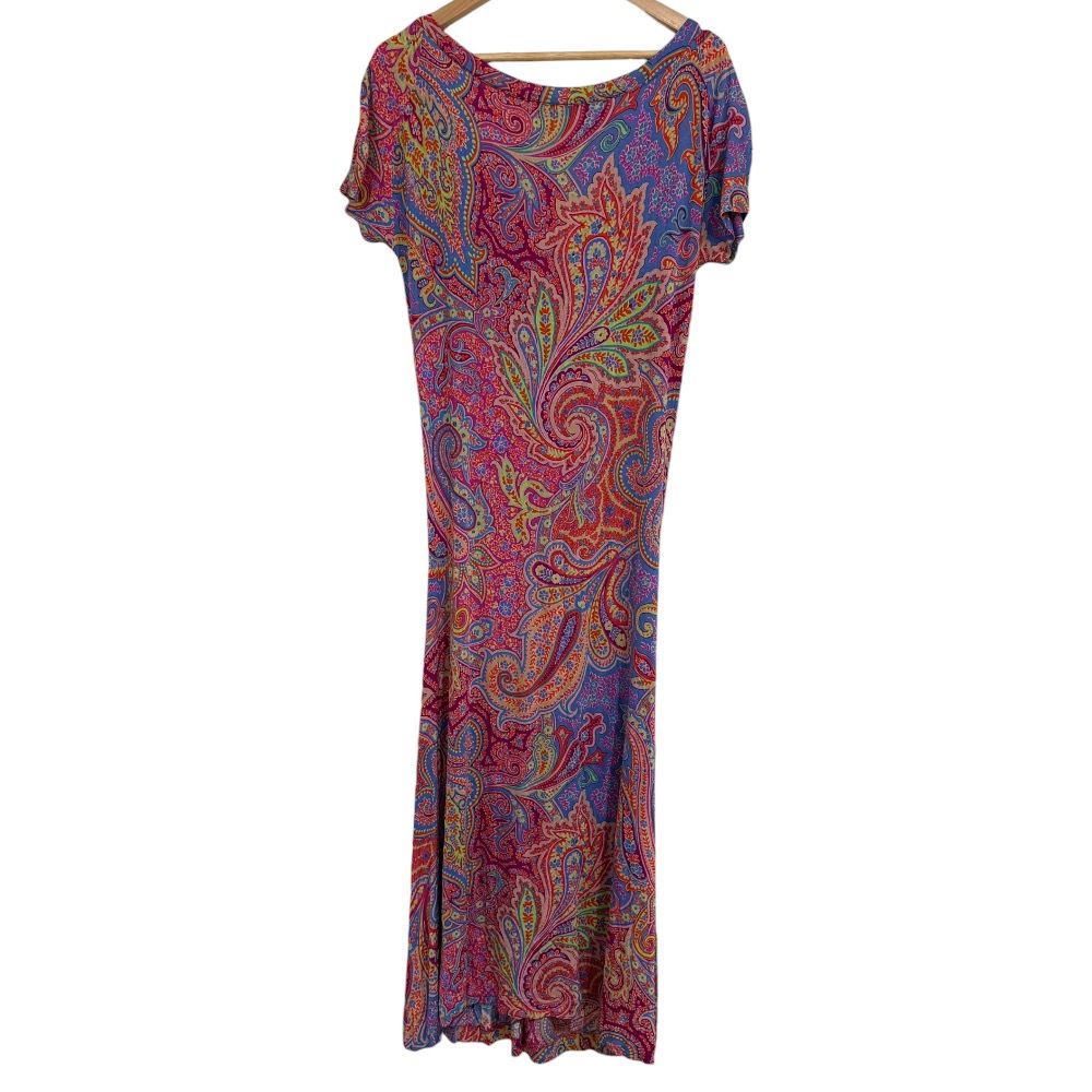 美品 ETRO エトロ ペイズリー柄 半袖 マキシ丈 ワンピース 大きい