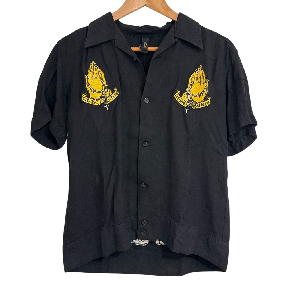 良品 RUDE GALLERY ルードギャラリー マリア 刺繍 半袖 オープンカラー