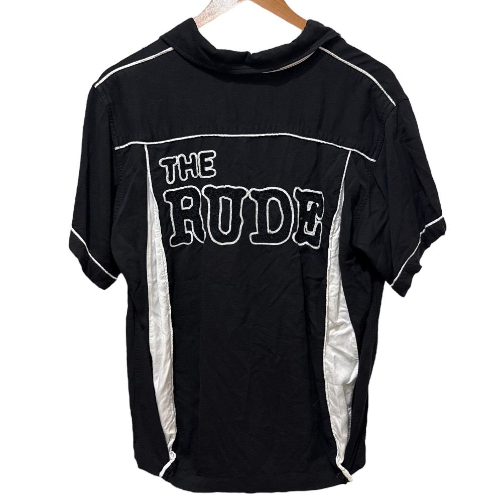 良品 RUDE GALLERY ルードギャラリー 半袖 ロゴ刺繍 オープンカラー