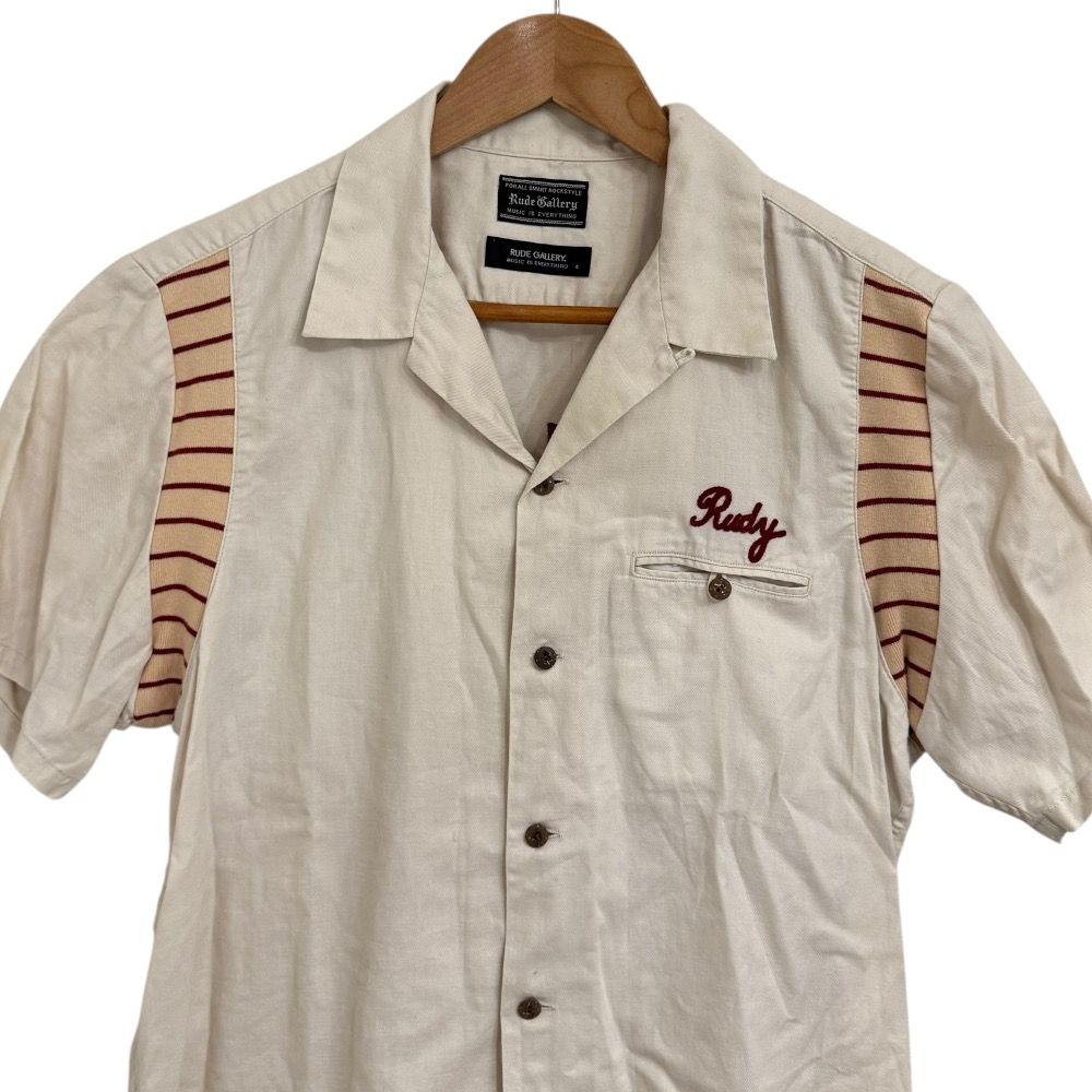 美品 RUDE GALLERY ルードギャラリー 刺繍 半袖 オープンカラー