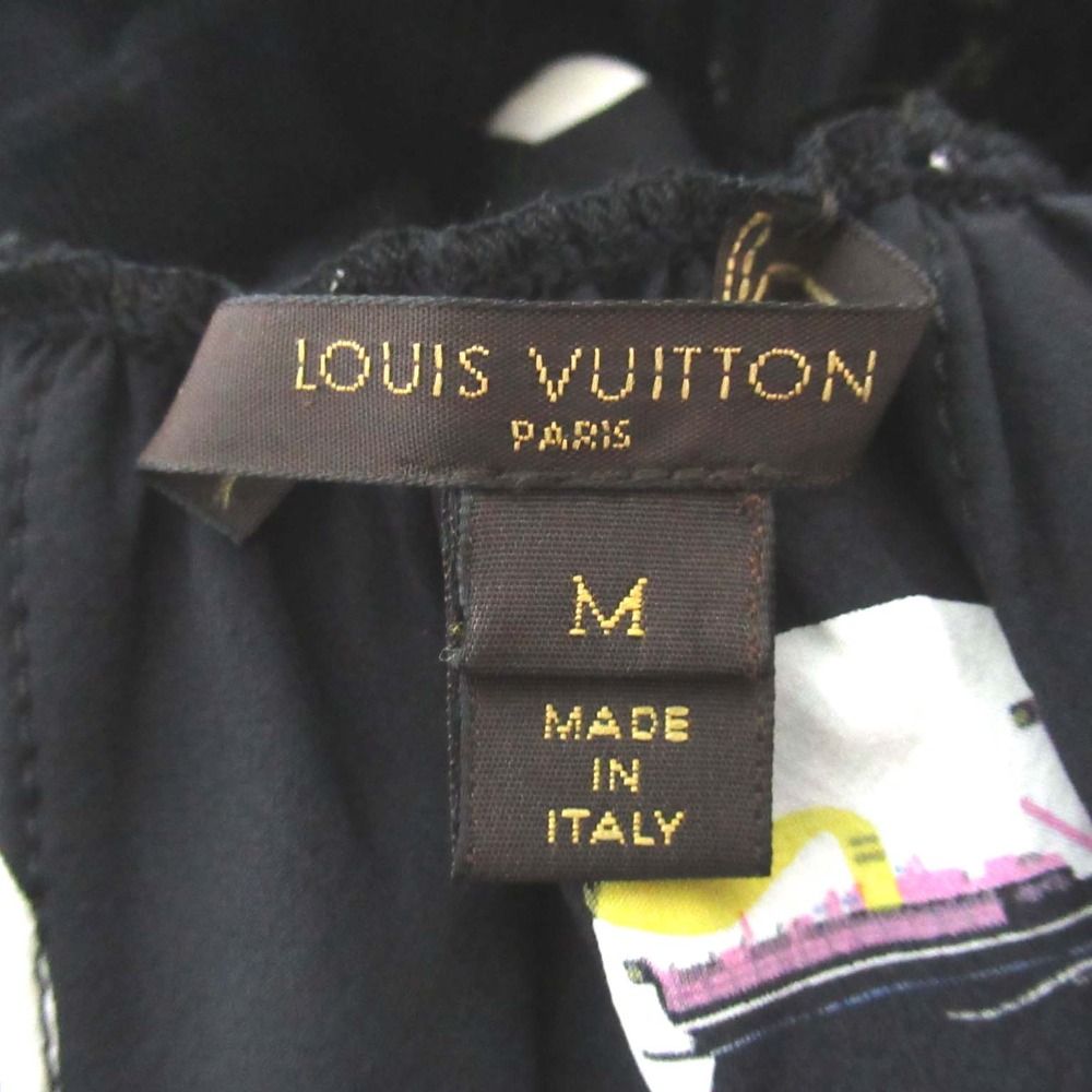 美品 LOUIS VUITTON ルイヴィトン スカーフ柄 半袖 ひざ丈 ニット