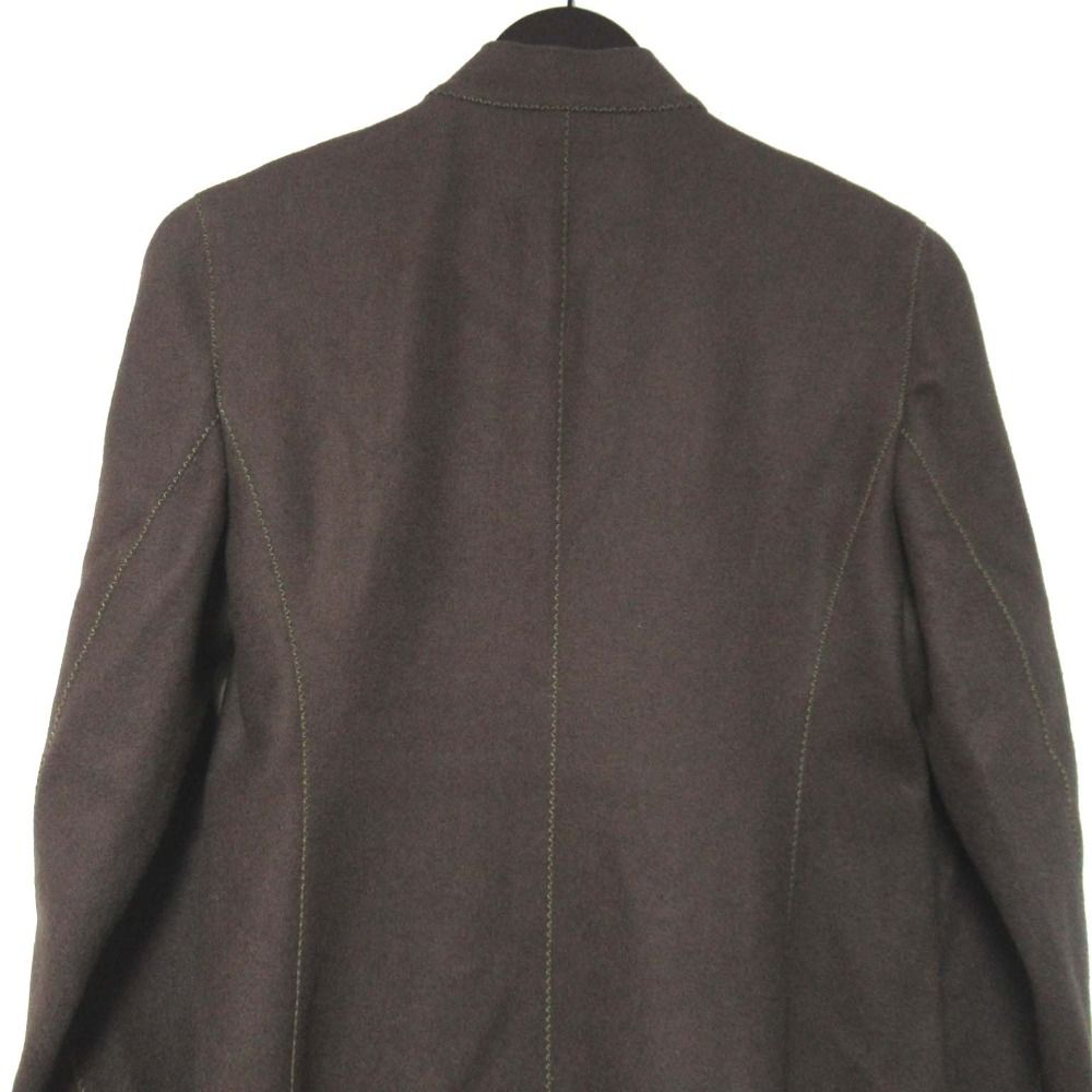 美品 PRADA プラダ ヴィンテージ ウール ライダースコート ロング