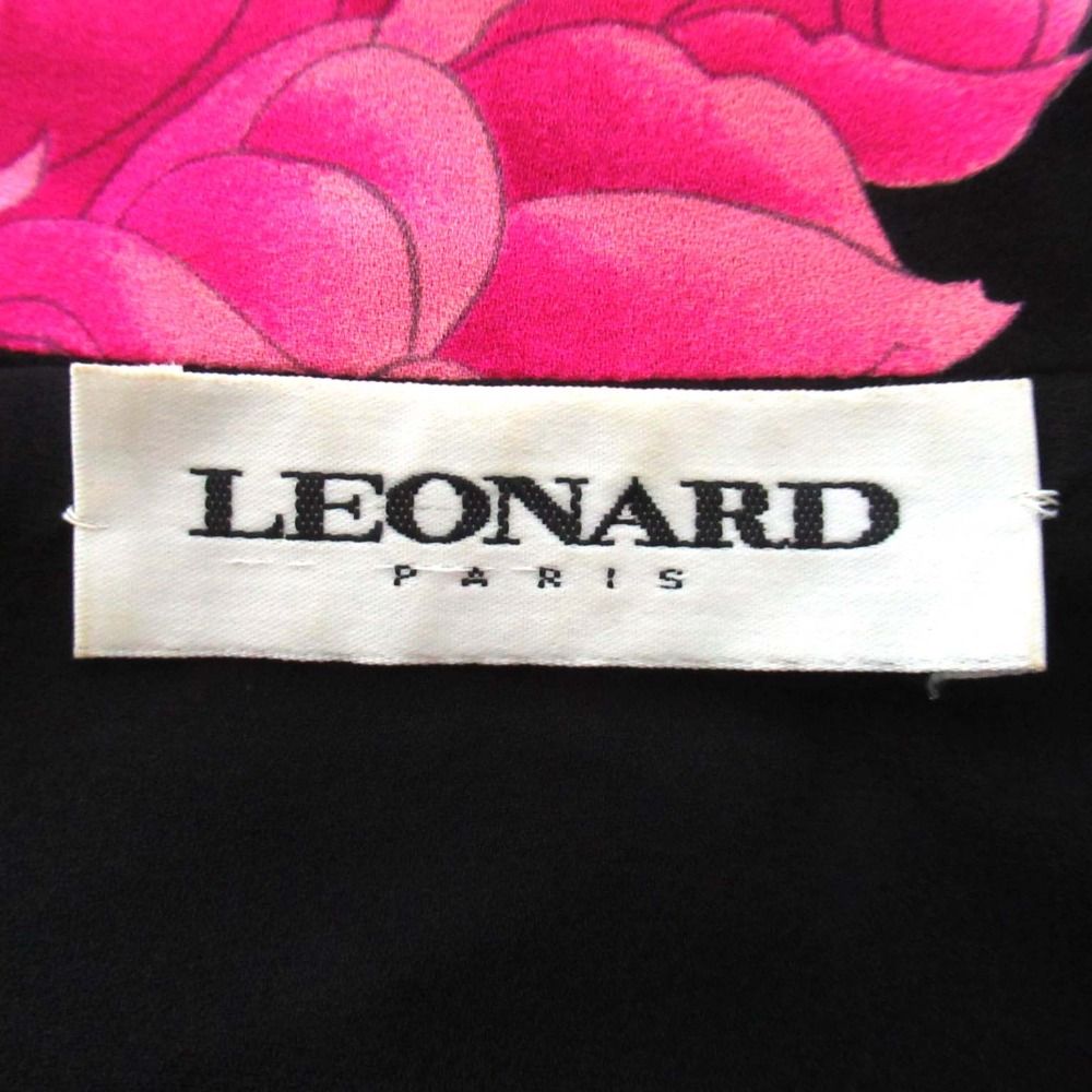 美品 LEONARD PARIS レオナールパリ フラワープリント ジャケット