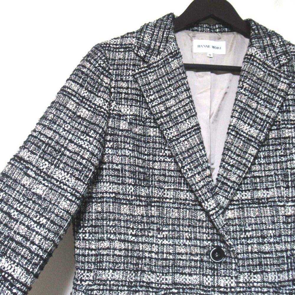 美品 HANAE MORI ハナエモリ ツイード テーラードジャケット+スカート