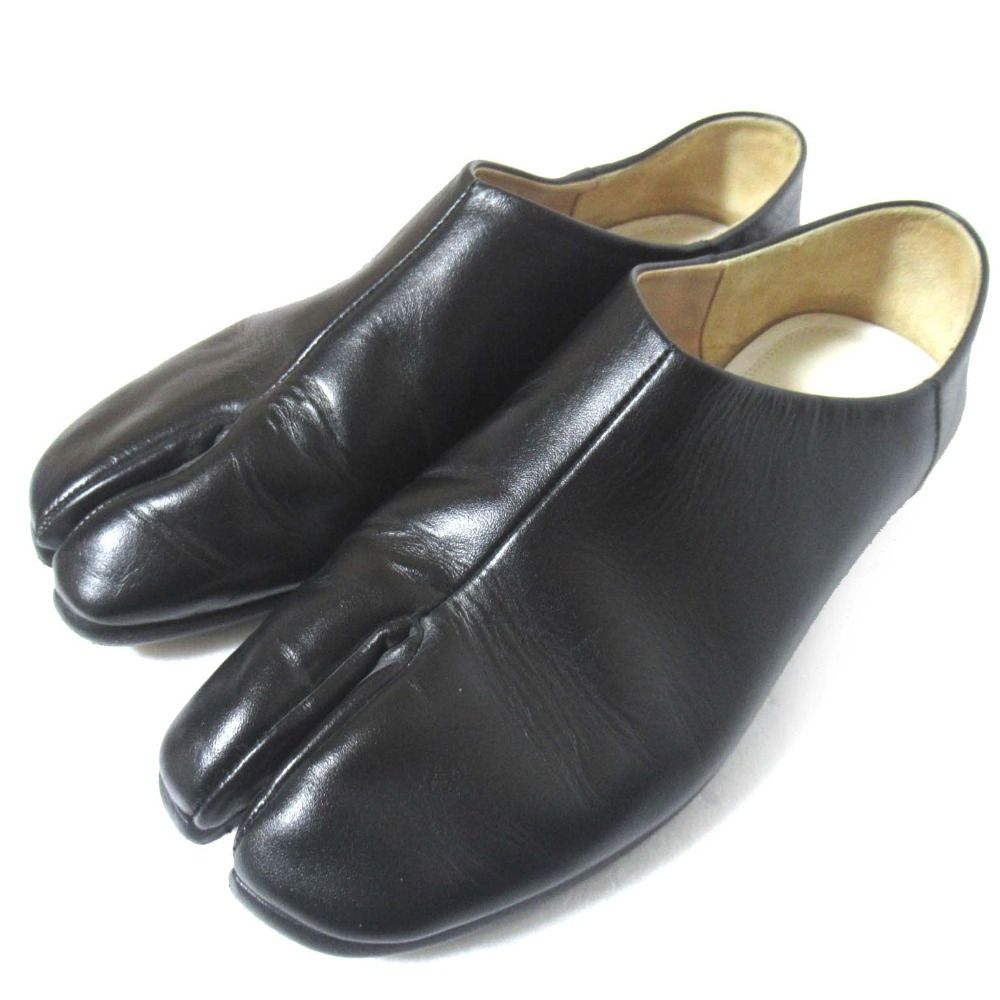 美品 Maison Margiela メゾンマルジェラ Tabi タビ レザー スリッポン
